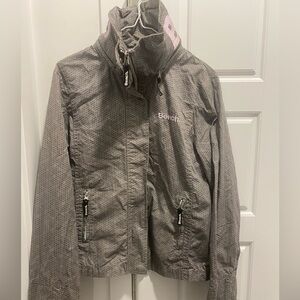 Bench Women's Patterned Gray Jacket Y2K